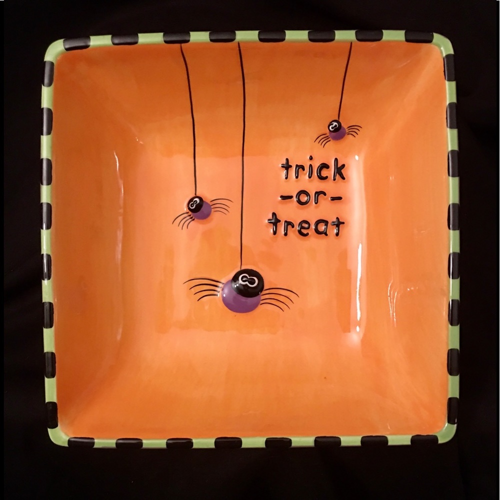 New! Ceramic Trick-or-Treat Dish